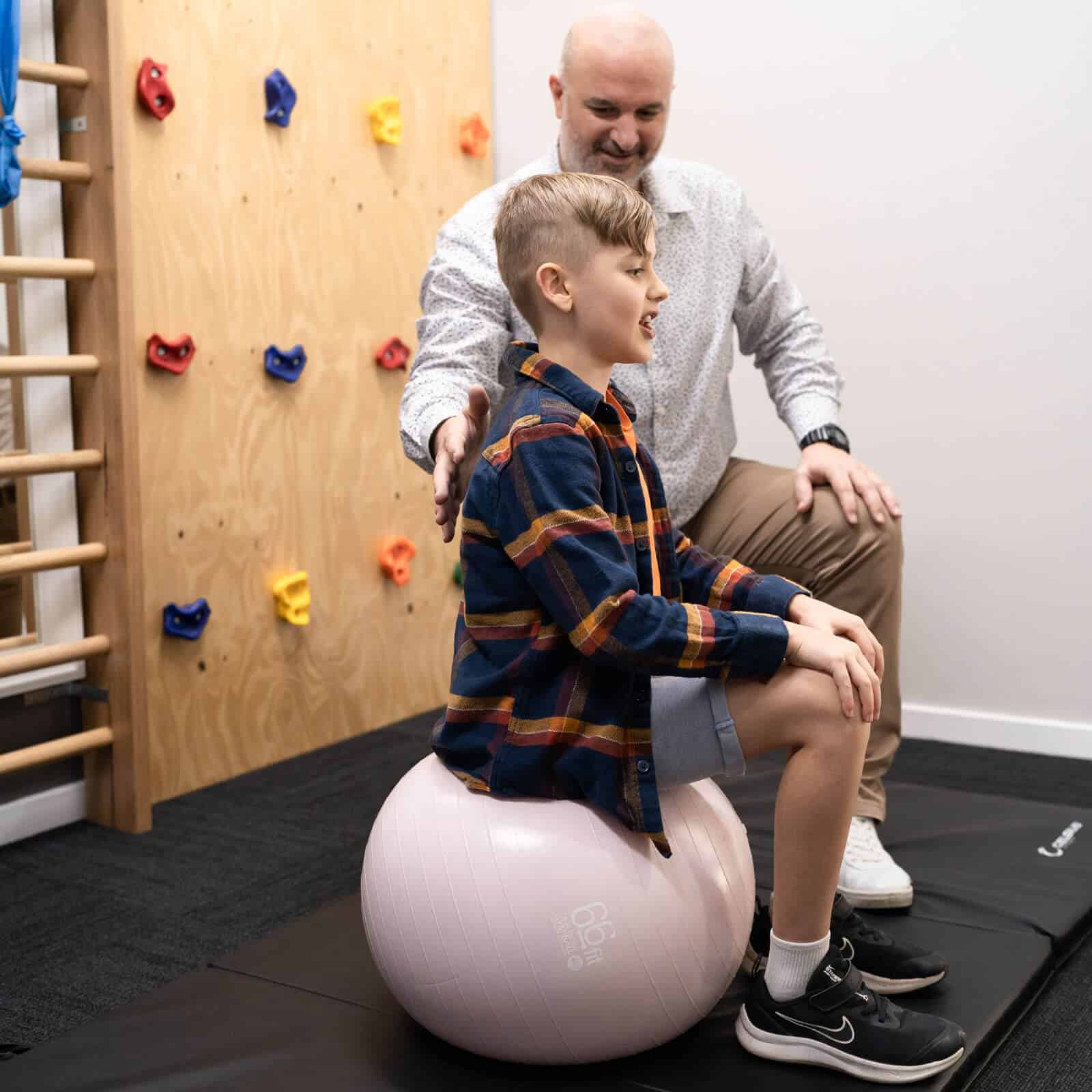 Boy receiving treatment